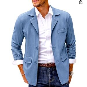 COOFANDY Men's Linen Cotton Casual Suits Blazer Jackets XL